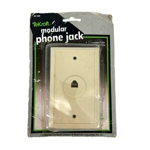 TelCraft by Waxman Industries Modular Phone Jack Wall Plate Model # 35-542 White